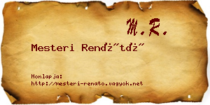 Mesteri Renátó névjegykártya